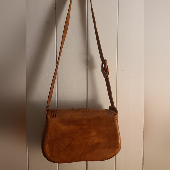 Tooled leather boho handbag - Picture 3 of 8